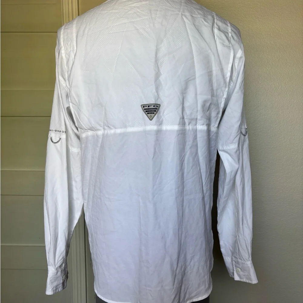 Columbia White Casual Button Down Shirt Lightweight - Picture 2 of 5